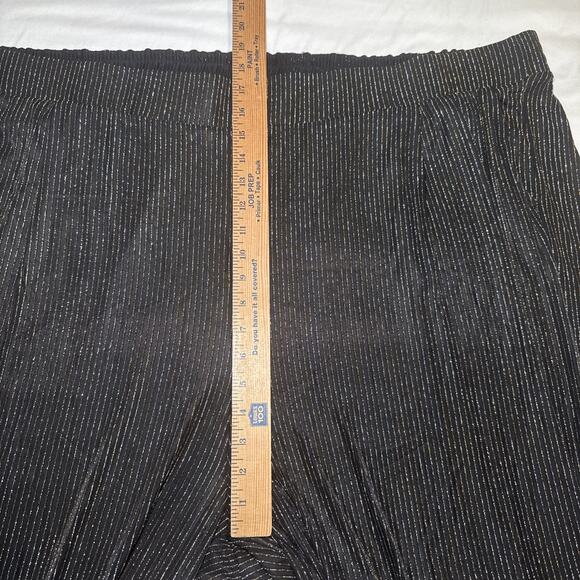 Torrid Pull On Wide Leg Stretch Lurex High Rise Pants Size 5X Glitter Stripe NEW - Picture 7 of 12
